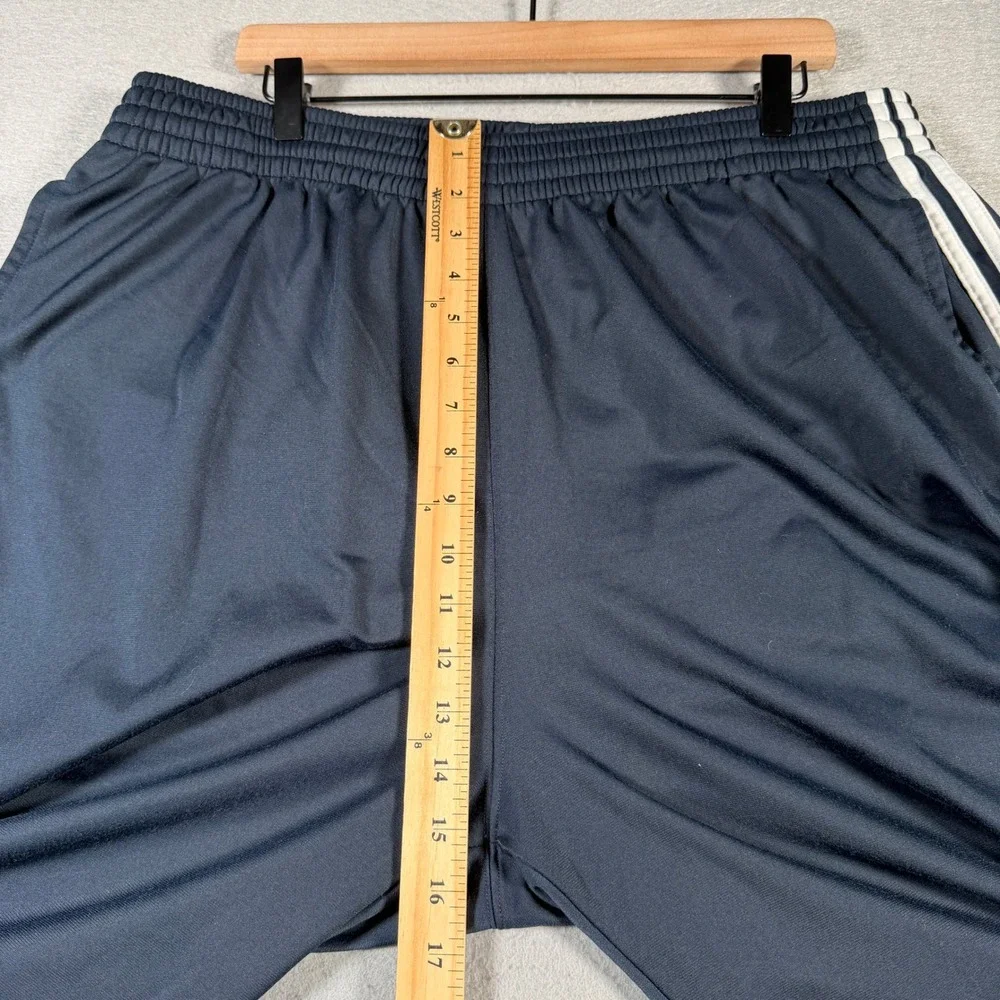 Vintage Adidas Men Blue Track Pants Athletic‎ Side Stripe Elastic Waist 2XL